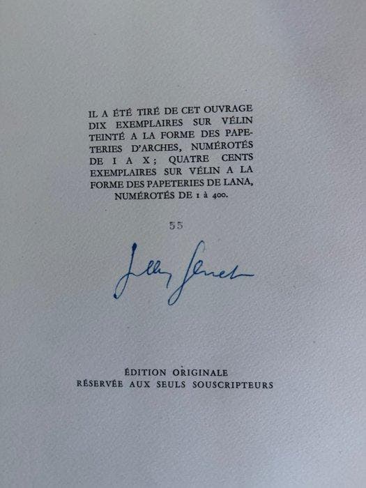 Signé ; Jean Genet - Journal du voleur (EO, Aux Dépens dun, Antiek en Kunst, Antiek | Boeken en Manuscripten