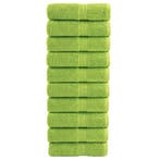 vidaXL Premium washandjes SOLUND 10 stuks appelgroen 30x30, Verzenden