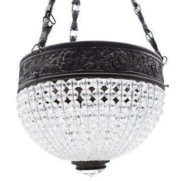 Plafonnier - Sac de perles - Cristal, Laiton