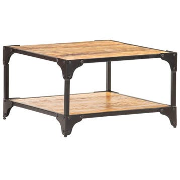 vidaXL Salontafel 60x60x35 cm massief mangohout, Maison & Meubles, Tables | Tables d'appoint, Verzenden