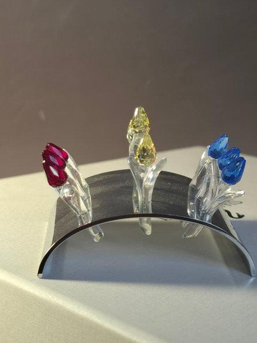 Swarovski - Beeldje - SCS Miniature Tulips Set Silverplated, Antiek en Kunst, Curiosa en Brocante