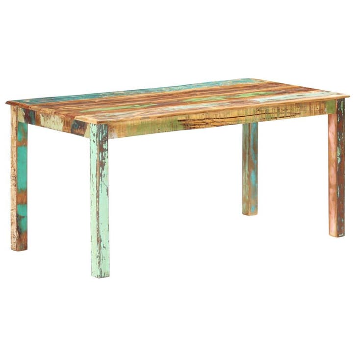 vidaXL Eettafel 160x80x76 cm massief gerecycled hout, Maison & Meubles, Tables | Tables à manger, Envoi