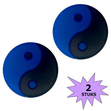 Fako Bijoux - Tennisdemper - Yin Yang - Zwart/Blauw - 2, Verzenden, Nieuw