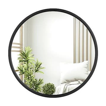 2dekans | Woltu Ronde Badkamerspiegel Zwart 40 cm -, Huis en Inrichting, Woonaccessoires | Spiegels, Ophalen of Verzenden, Nieuw