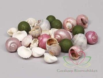 Schelpenmix Deluxe Roze parelmoer 350 gram, Nieuw