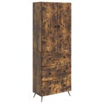 vidaXL Kast Set 2 pcs Gerookt eiken 66 x 34,5 x 90 cm, Huis en Inrichting, Kasten | Overige, Verzenden, Nieuw