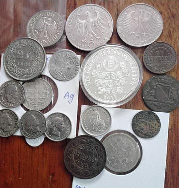 Wereld. Collection of coins incl. silver 1 Dreipölker -