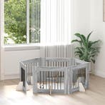 vidaXL Hondenhek met standaarden 6 pcs Grijs sonoma 80 x 60, Dieren en Toebehoren, Verzenden, Nieuw