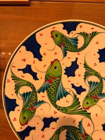 Mehmet Gursoy iznik bord - Mehmet Gursoy - Bord - Keramiek -