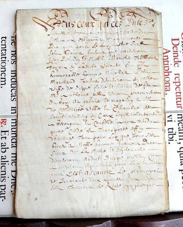 Dehedin - Contract manuscrit parchemin français XVII century