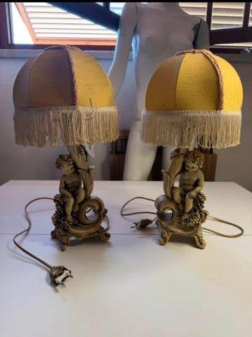 Lamp (2) - marmerpoeder, Hars