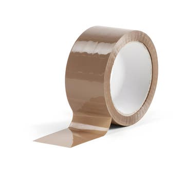 Budget verpakkingstape (breedte 48 mm, lengte 50 meter, bru, Verzenden, Nieuw