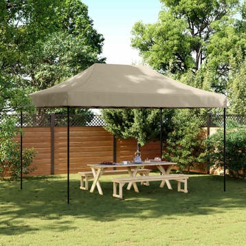 vidaXL Partytent inklapbaar pop-up 440x292x315 cm taupe, Verzenden, Nieuw