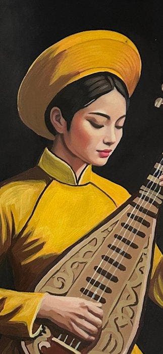 TA Duy Tung (1961) - Portrait de Musicienne Traditionnelle