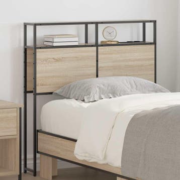 vidaXL Opberghoofdbord Sonoma eiken Bewerkt hout, Verzenden, Nieuw