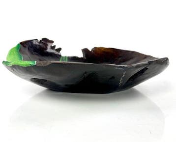Kom - Hout - sculpturaal tafelstuk
