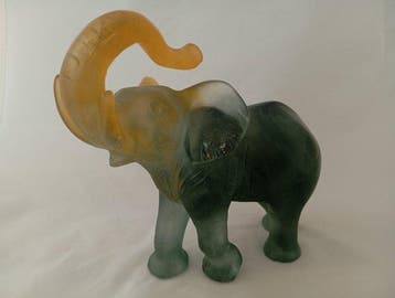 Daum - Statuette, Éléphant - 30 cm - Pâte de verre, Antiquités & Art
