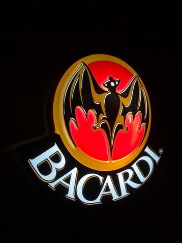 Rare Vintage Original 80s BACARDI Rum Bar Advertising Light