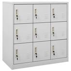 vidaXL Lockerkast 90x45x92,5 cm staal lichtgrijs, Verzenden, Nieuw