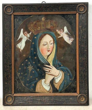 Italiaanse school (XIX) - Madonna Incoronata sotto il manto