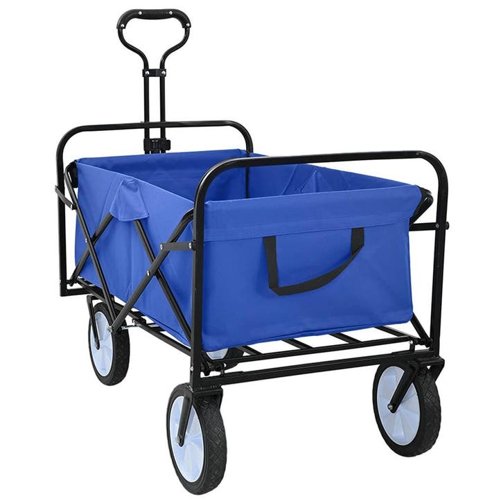 vidaXL Opvouwbare Handtrolley Blauw 94 x 53 x 99 cm Oxford, Doe-het-zelf en Bouw, Gereedschap | Handgereedschap, Nieuw, Verzenden