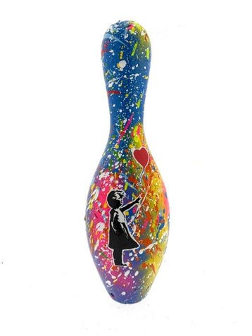 Koen Betjes (1992) - Banksy’s Girl with Balloon Bowling Pin