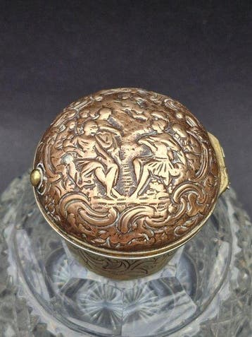 Antique French-Napoleon III - Bouteille de parfum - Bronze -