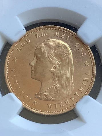 Pays-Bas. Wilhelmina. 10 Gulden 1897 (Sans prix de réserve)