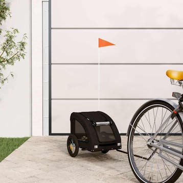 vidaXL Hondenfietstrailer oxford stof en ijzer zwart, Verzenden