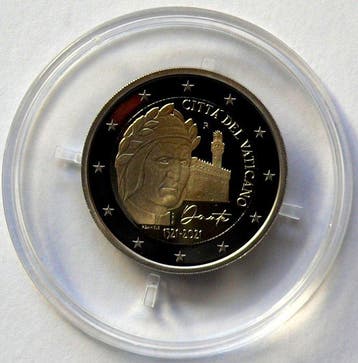 Vaticaan. 2 Euro 2021 Dante Alighieri Proof (Zonder