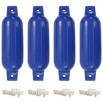 vidaXL Bootstootkussens 4 st Ø 11x40 cm PVC blauw, Watersport en Boten, Verzenden, Nieuw