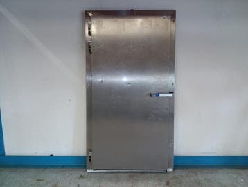 RVS Koelceldeur met kozijn - B90 x H200cm - links, Nieuw