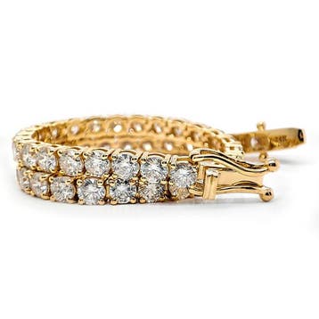 Armband - 14 karaat Geel goud - 8.50ct. tw. Diamant