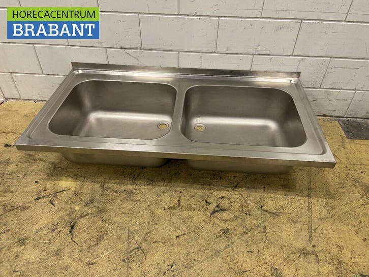 Plan de travail en acier inoxydable Double évier 140 x 70 cm, Articles professionnels, Horeca | Autre, Envoi