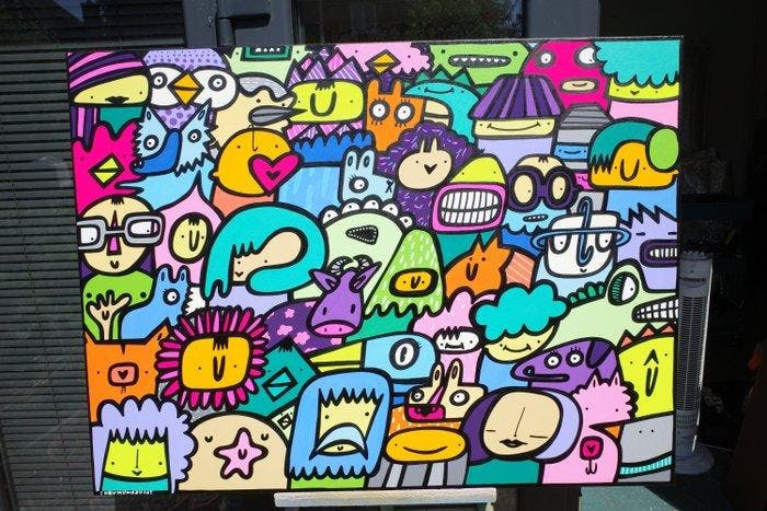 Kev Munday - The Warmest of Welcomes, Antiquités & Art, Art | Peinture | Moderne