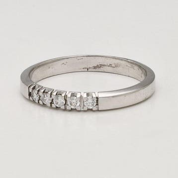 Bague - 18 carats Or blanc Diamant (Naturelle), Bijoux, Sacs & Beauté, Bagues