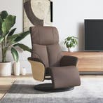 vidaXL Fauteuil verstelbaar met voetensteun kunstleer bruin, Verzenden, Nieuw