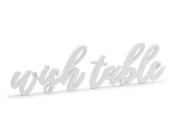 Tafeldecoratie Wish Table Wit 40cm, Hobby en Vrije tijd, Feestartikelen, Verzenden, Nieuw