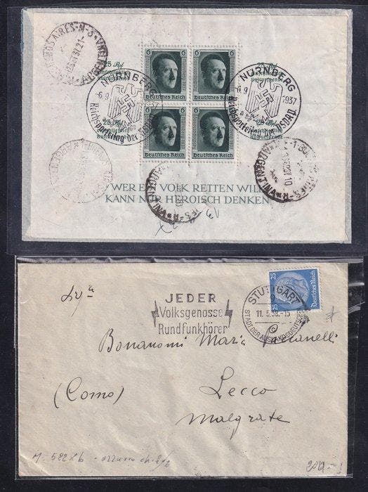 Wereld - Lotto Postale Geschiedenis - 10 Reisende enveloppen, Postzegels en Munten, Postzegels | Amerika