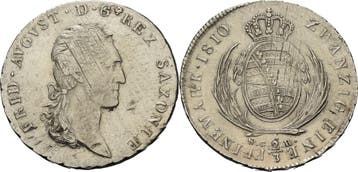 2/3 taler, daalder 1810, Sachsen-kurlinie ab 1547 (albert..., Verzenden