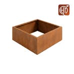 Cortenstaal plantenbak 0,3x120x120x80cm - zonder bodem, Tuin en Terras, 100 cm of meer, Vierkant, Nieuw, Metaal