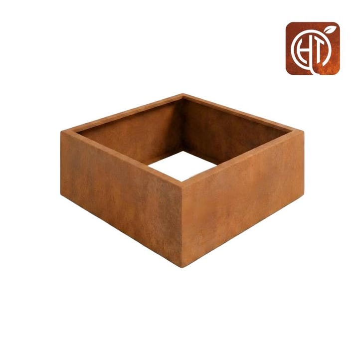 Cortenstaal plantenbak 0,3x120x120x80cm - zonder bodem, Tuin en Terras, Bloembakken en Plantenbakken, 60 cm of meer, 100 cm of meer