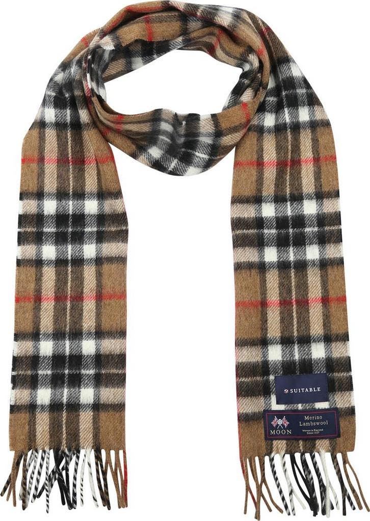 Suitable Sjaal Ruit Merino Wol Beige maat  Heren, Vêtements | Hommes, Bonnets, Écharpes & Gants, Envoi