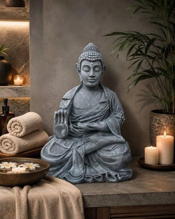 Beeld, 60 cm high Buddha statue - 60 cm - polyresin