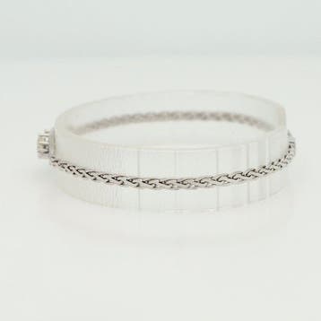 Armband - 14 karaat Witgoud - Diamant