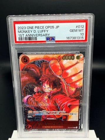 One Piece - 1 Graded card - Monkey D. Luffy SR - ST01-012 -
