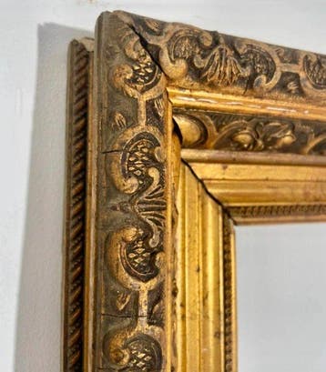 Lijst - Hout - Oude vergulde houten lijst