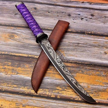RELIC & EDGE RELIC & EDGE - Keukenmes - S33 - Staal, Leder -