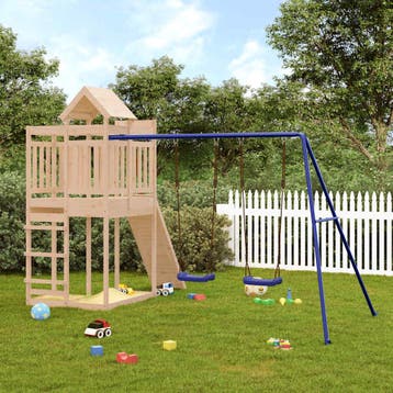 vidaXL Speelhuis massief grenenhout, Kinderen en Baby's, Speelgoed | Buiten | Speeltoestellen, Verzenden, Nieuw