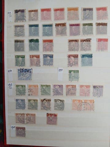 Zweden 1872/1990 - Verzameling postzegels uit Scandinavië,, Gestempeld